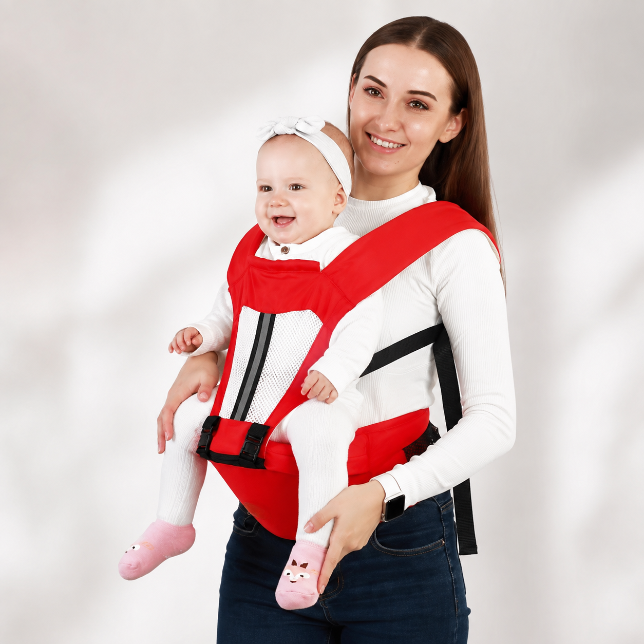 AmoraNido ErgoNest — Ergonomic Baby Carrier with Hip Seat