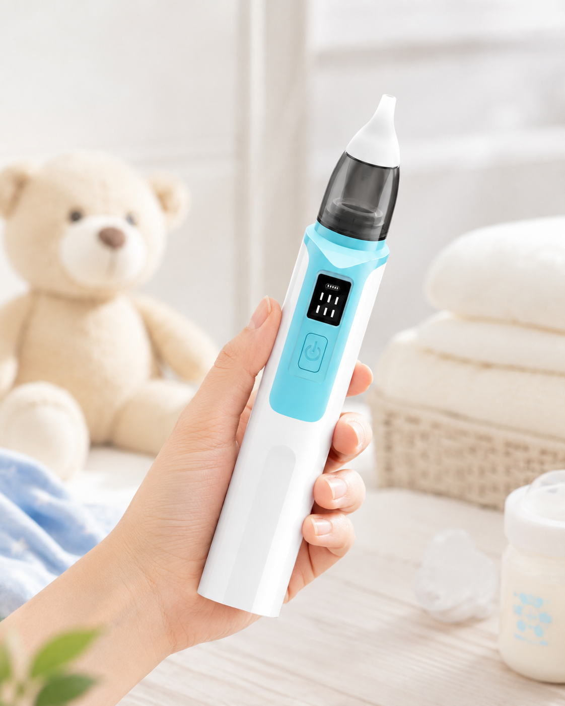 AmoraNido Respira - Aspiratore Nasale Elettrico per Neonati